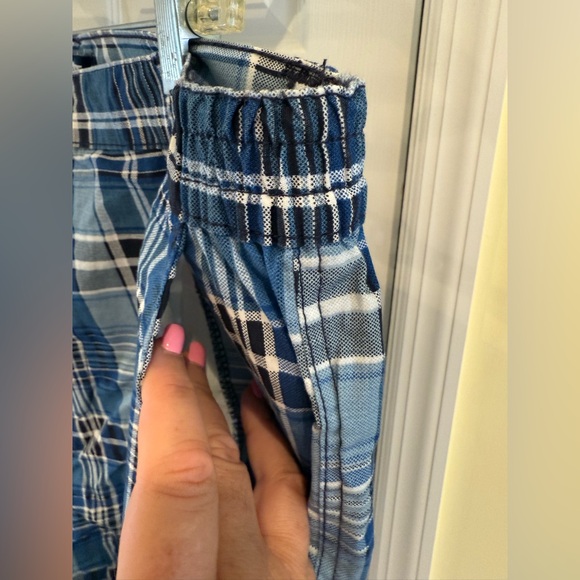 KingSize -Men's Plaid Cargo Shorts, Blue Multi, Size 38T EUC - Picture 5 of 9